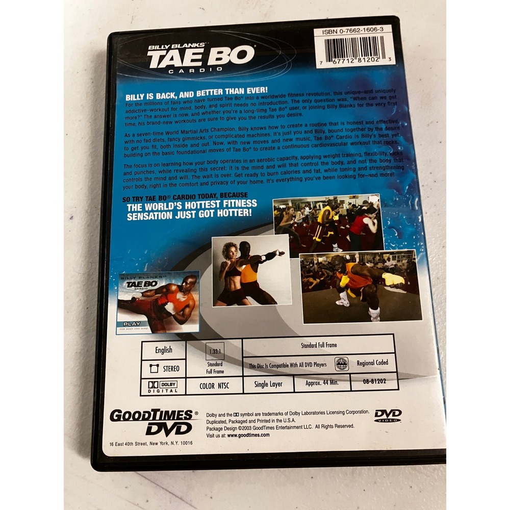 Billy Blanks Tae Bo Cardio DVD 2003 GoodTimes Entertainment Fitness Workout NTSC - Picture 2 of 3